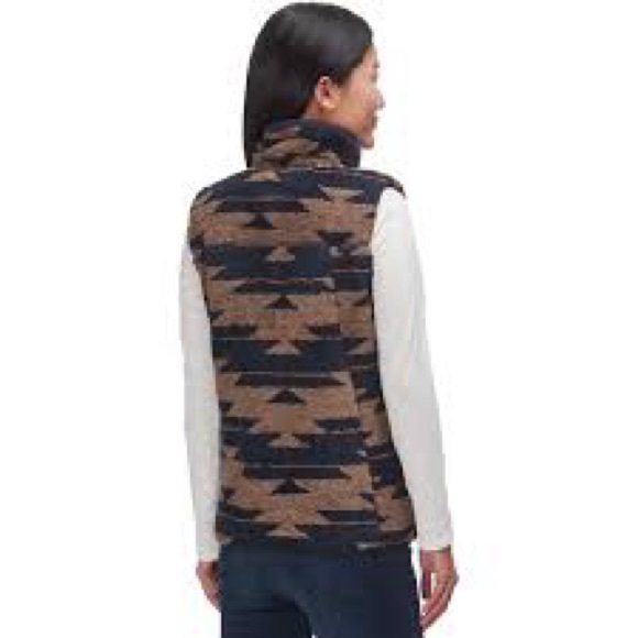The North Face Sz L Campshire Aztec Women's Fleece Vest - Brown and Navy. - Picture 3 of 13